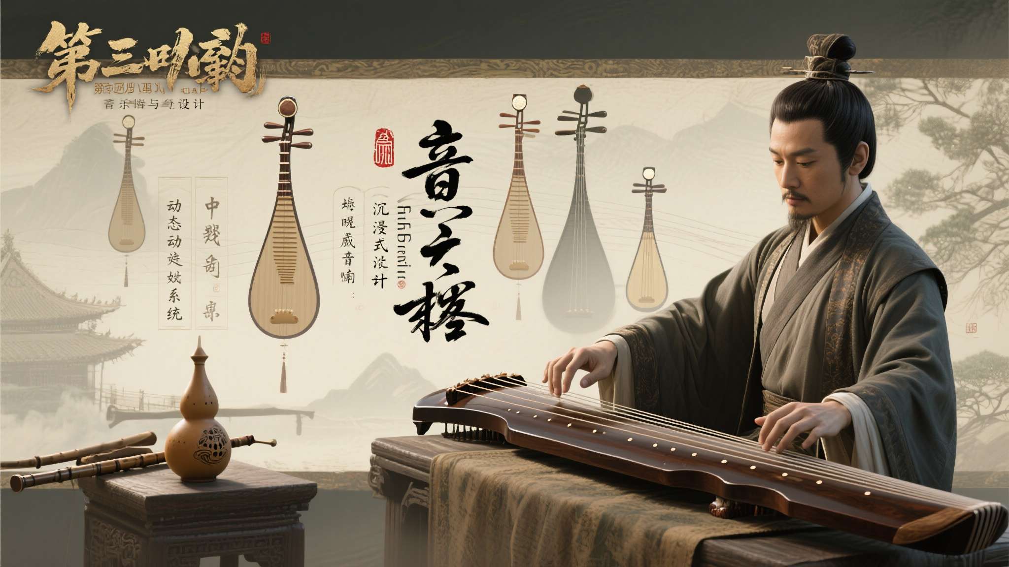 第三，音乐与音效的沉浸式设计。 游戏原声由多位古典音乐人联合创作，大量运用古琴、